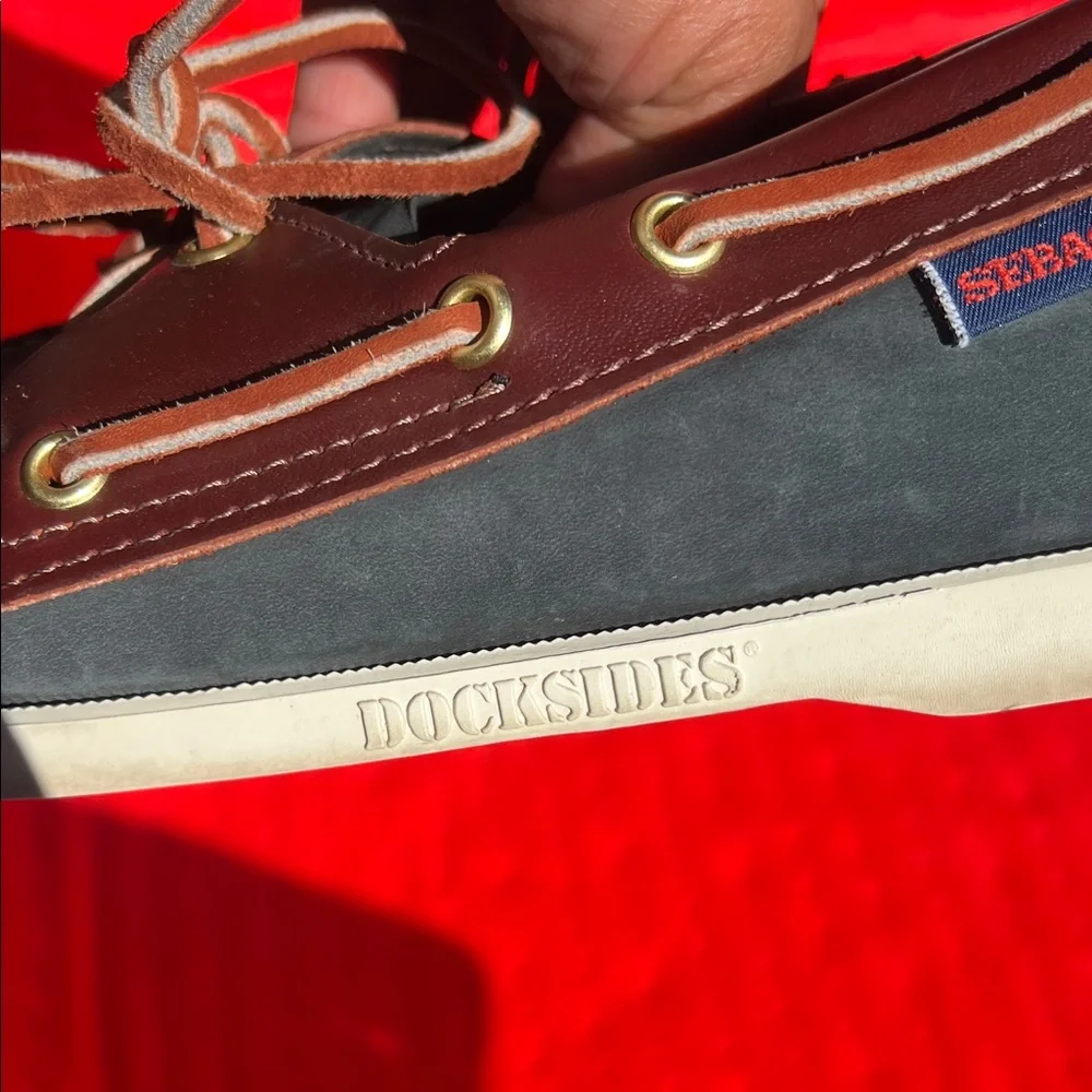 Sebago Two-Tone Leather Boat Shoes